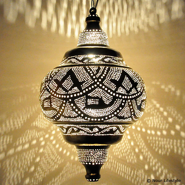 Arabische lampen Basha - gesloten lamp met gaatjes