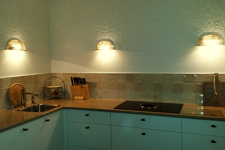 Wandlampen verlichting werkblad keuken