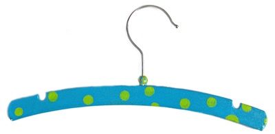 blauw met groene stippen