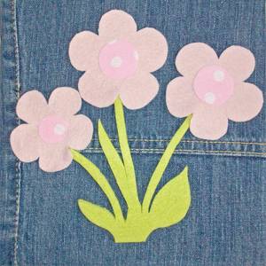 Jeans roze bloemen