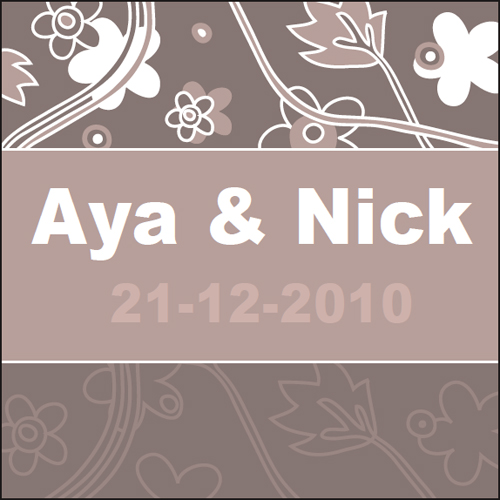 trouwkaart aya en nick