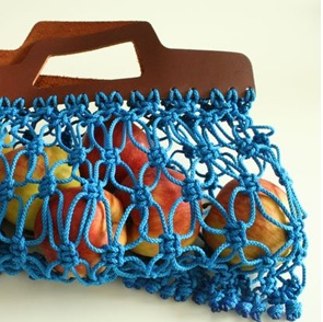 Net handtas blauw