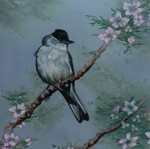 Schilderij zwartkop 