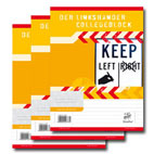 collegeblok voor linkshandigen