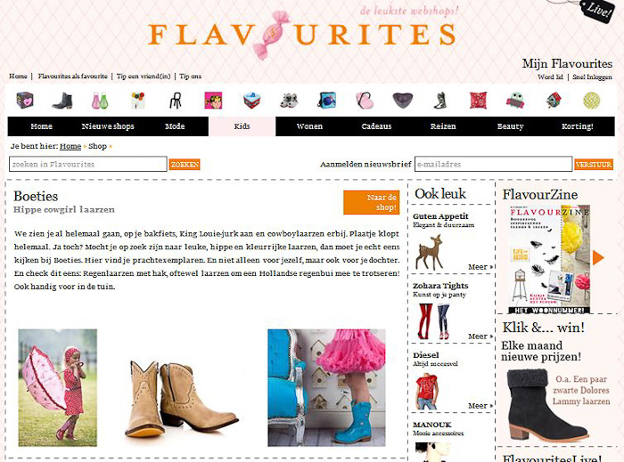 Boeties vermelding op Flavourites
