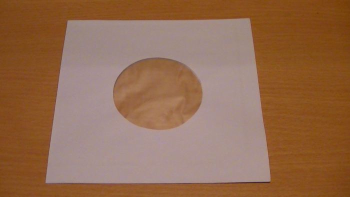 Wit Papieren Hoezen voor vinylsingles (cellophan voering)