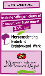 Herinner-Dingen-Doos.nl doneert aan de Hersenstichting Nederland.
