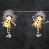 Kerstverlichting deco lichtsnoer 10x engeltjes goud