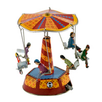 Carrousel, blik, nostalgie, kinderkamer, vintage, retro