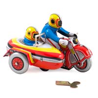 motor, zijspan, blik, vintage, retro
