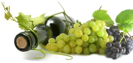 fles met druiven fles met druiven