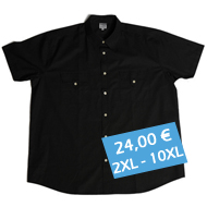 VANDAM 2203 Camiseta negro 2xl 10xl - www.misterbig.es