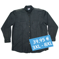 JeansXL 253 Camisa vaquera negra 3xl 8xl - misterbig.es
