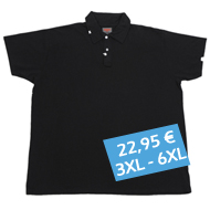 JeansXL 650 Polo negro 3xl 6xl - misterbig.es