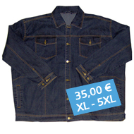 DaGio 8870 Chaqueta vaquera negra xl 5xl - misterbig.es