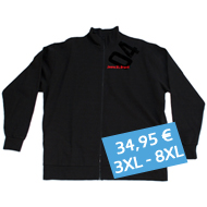 JeansXL 992 Chaqueta jogging ropa deporte negro 3xl 8xl - misterbig.es