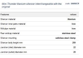 Arrow Mini Thunder Silencer Titanium KTM SX 65 2010-2012