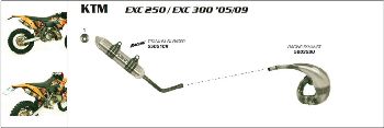 Arrow All-Road-2T Silencer Titanium KTM EXC 300 2005-2009