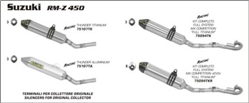 Arrow MX Competition EVO Full System EVO Titanium Suzuki RM-Z 450 2011-2012