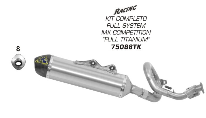 Arrow MX Competition Full System Titanium Yamaha YZ 450 F 2010-2012