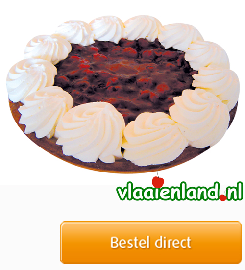 Kersen vlaai met slagroom