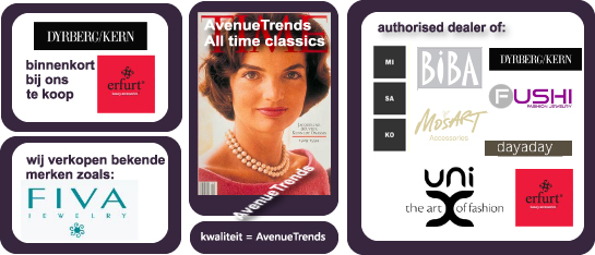 sieraden van dyrberg kern, Biba, Uni-X, Fushi, AvenueTrends, Mosart koop je bij www.avenuetrends.nl