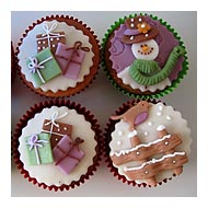kerst cupcakes vrouwtje deeg