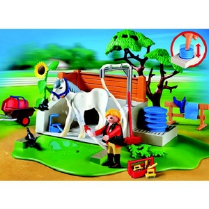 PLAYMOBIL WASBOX VOOR PAARDEN  uitlopend produkt