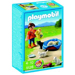 PLAYMOBIL MEISJE + POEZENFAMILIE