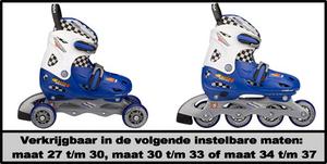 NIJDAM INLINE ROLSCHAATS/SKEELER JUNIOR VERSTELBAAR IN MAAT 27-30