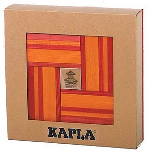 KAPLA 40 + BOEK (ROOD/ORANJE)