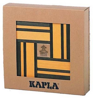 KAPLA 40 + BOEK (GROEN/GEEL)