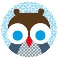 sluitzegels/ stickers uil jongen