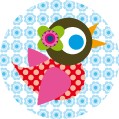 sluitzegels/ stickers vogel