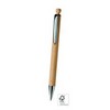 Houten balpen met houten drukknop