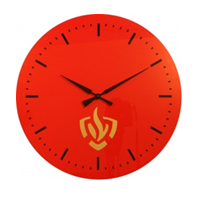 Klok brandweer logo onder