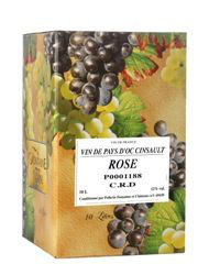 Cinsault Ros�<br />Ch�teau de Pierreux, Odenas.<br />Bag-in-Box 10 Liter