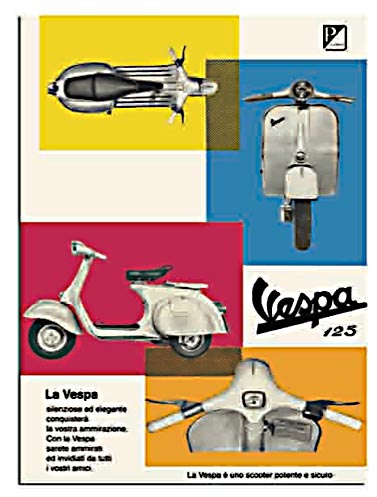 Vespa 125 Reclamebord
