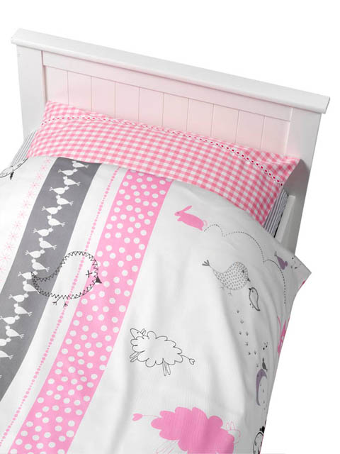 Junior Dekbedovertrek Bed Time Roze