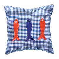 Kussen MC Fish in Blauw