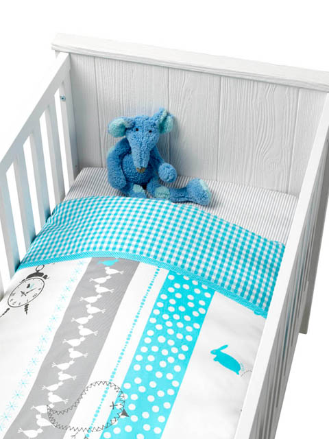 Ledikant dekbed / dekenovertrek Bed Time Turqoise
