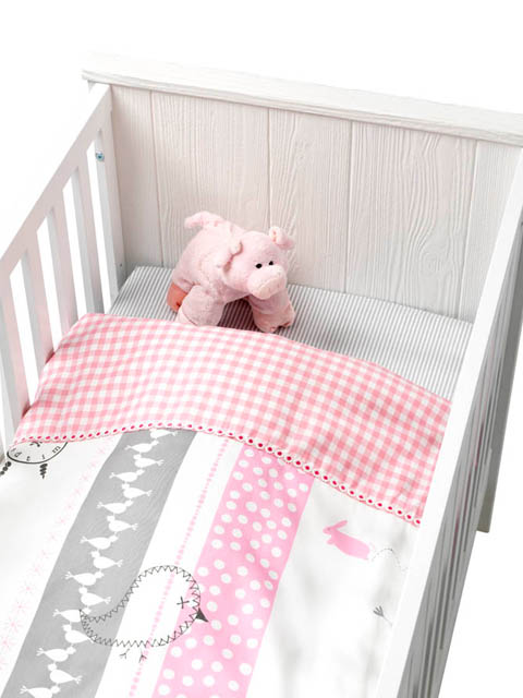 Ledikant dekbed / dekenovertrek Bed Time Roze
