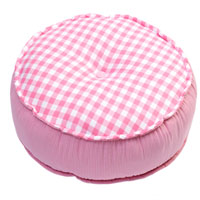 Poefkussen Droom in Pink ruitje