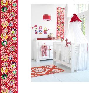 Behangrand in de serie Lady Bell van Coming Kids
