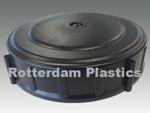 Deksel zwart 15cm binnendraad