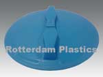 Deksel blauw 30cm buitendraad