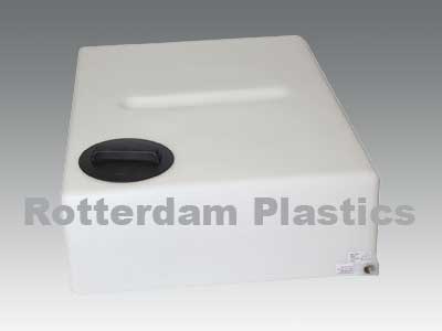 250 liter platte tank met schot