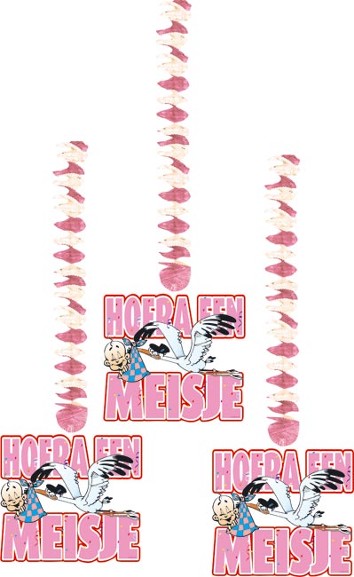 Hangdecoratie Meisje Ooievaar