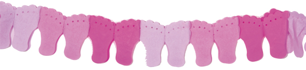 Papierenslinger voet roze 6mtr