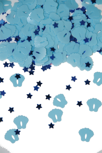 Tafelconfetti Voetjes Blauw
